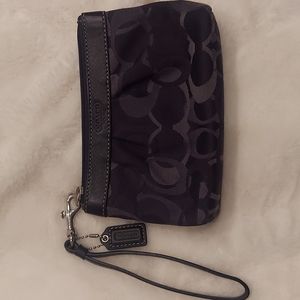 COACH black & gray wristlet. Mint condition